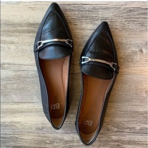 BP Leather Pointed Tie Flats
